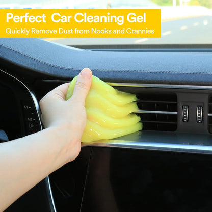 Car Cleaning Gel Detailing Kit Clean Putty Gel Reusable Auto Detail Tools Car Slime Cleaner Cleaning Supplies, Dust Remover Gifts for Men Women Yellow